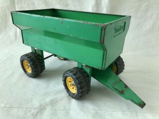 Vintage Tonka 51008 Pressed Metal Green Trailer Farm Feeder Toy