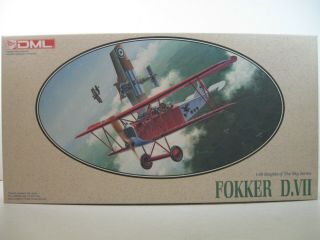 Vintage Dml 1/48 Fokker D.  Vii W/photoetched Parts 5905