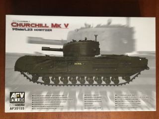 Churchill Mk V 95mm - Afv Club - 1/35 Scale Unassembled Afv Kit Af35155
