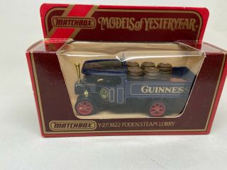 Matchbox - Models Of Yesteryear - Y - 27/1922 Foden Steam Lorry - - Guinness Truck
