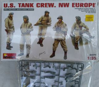 Miniart 35070 U.  S.  Tank Crew Nw Europe Ww Ii - 1/35 Scale Kit In Orig.  Box
