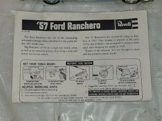 Vintage Revell ' 57 Ford Ranchero 1/25 Model Kit H - 1332 3