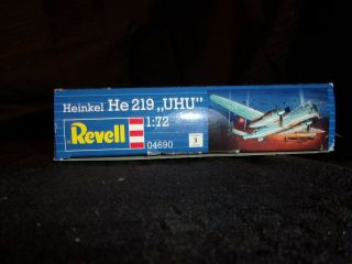 Revell Heinkel HE 219 Uhu Aircraft Model Kit 4127 From 1983 Germany 3