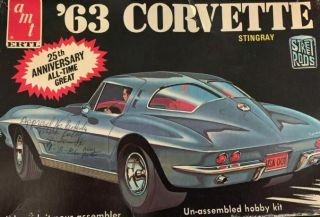 1963 63 Chevrolet Chevy Corvette Stingray Amt 1/25 Niob,  Bonus 327