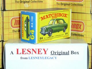 Matchbox Lesney 64b M.  G.  1100 Type E4 EMPTY BOX ONLY 2