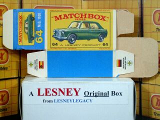Matchbox Lesney 64b M.  G.  1100 Type E4 EMPTY BOX ONLY 3