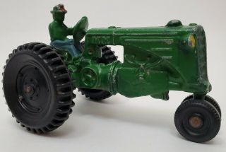 Vintage Green Mm Minneapolis Moline Diecast Metal Farm Tractor Die - Cast Farmer