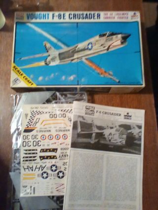 Esci 1/48 Vought F - 8e Crusader Model Kit 4011 First 1000mph Carrier Fighter
