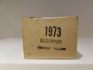 Promo Box Only For An Johan 1973 Cadillac Eldorado Harvest Yellow 1/25t