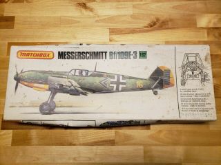 Vintage Matchbox 1/32 Messerschmitt Bf109e - 3 " Emil " Pk - 502 Bf - 109