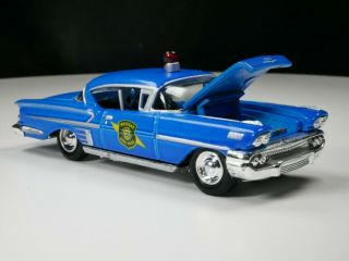 1958 Chevy Impala Michigan State Police 1/64 Scale Diorama Car Rare Real Riders 2