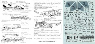 Carpena Decals 1/72 F - 14a Tomcat Vf - 41 A - 6e Intruder Ea - 6b Hs - 3 Sea King (usn)