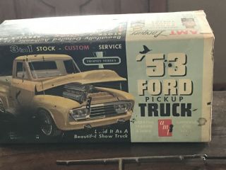 Vintage Amt ‘53 Ford Pickup Truck 3 In 1 Model Kit 1/25 Scale F - 26