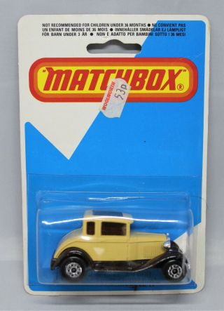 " Matchbox Superfast No73 Ford Model A In " Beige & Brown With Amber Glass "