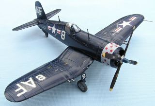 Vought F4u - 4 Corsair,  Us Navy,  1948,  Scale 1/72,  Hand - Made Plastic Model