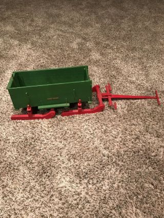 Custom John Deere Wooden Sleigh Wagon 1/16 Scale Toy