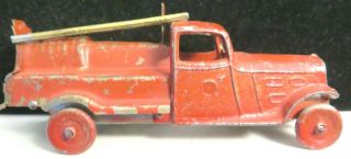 Vintage French Made A&r Autajon & Roustan 3 3/4 " Peugeot Fire Truck With Ladder