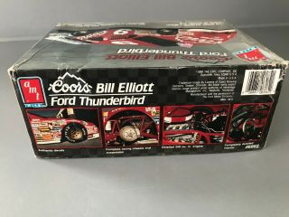 COORS BILL ELLIOTT 1990 AMT - ERTL 9 FORD THUNDERBIRD 1/25 SCALE NASCAR KIT NIB, 2