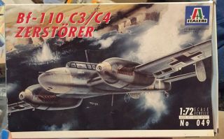Testors / Italeri 1/72nd Scale Bf - 110 C3/c4 Zerstorer Kit No.  049