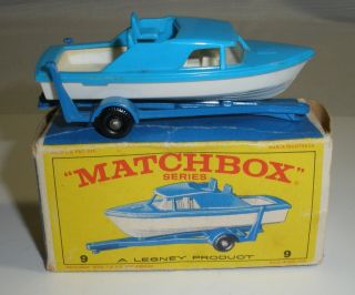 Matchbox Lesney Cabin Cruiser And Trailer