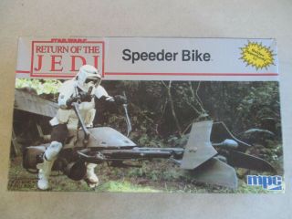 Vintage Star Wars Return Of The Jedi Speeder Bike Model Kit 1983 Mpc