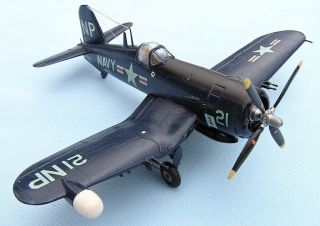 Vought F4u - 4n Corsair,  Us Navy,  1947,  Scale 1/72,  Hand - Made Plastic Model