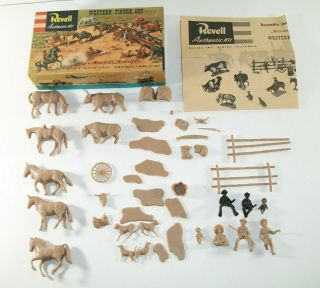 Revell Western Figure Set Plastic Model Kit 1950s Miniature Masterpiece H - 509 - 98