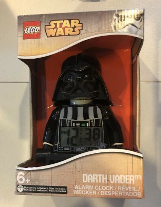 Lego Kids Star Wars Darth Vader Mini - Figure Alarm Clock Digital Screen Moveable