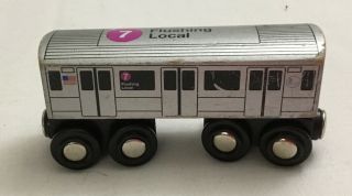 Munipals Nyc Subway 7 Flushing Local Toy Train Wooden Railway Compatible