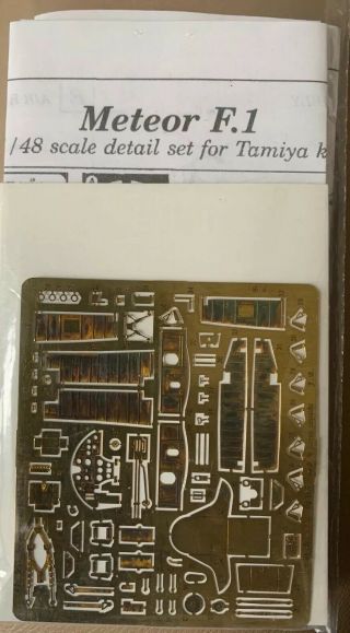 Eduard 1/48 Scale Detail Set For Tamiya Kit Meteor F.  1 Opened Package