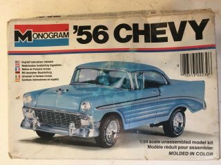 Monogram 1956 Chevy 1/24 Unassembled Model Kit 1/24 Scale