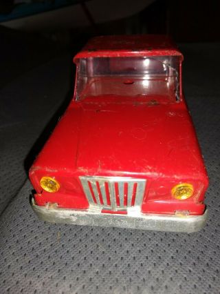Tonka 1960 ' s Red Jeep Pickup Truck 3