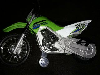 Toy State Kawasaki Klx 140 Wheelie Bike Motorized W/ Light Up Glow Sound Music