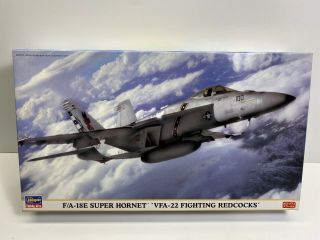 Hasegawa 1/72 Scale F/a - 18e Hornet Vfa - 22 Fighting Redcocks Model Kit Nore