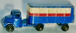 Vintage Barclay Metal Mites U.  S.  Mail Semi Tractor Trailer Made In Usa Ca.  1960s