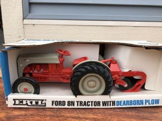 Ertl Ford 8n Tractor With Dearborn Plow Diecast 1:16