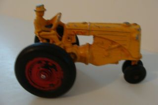 Older Cast Iron Toy Farm Tractor Mm Minneapolis Moline With Driver Rubber Tires
