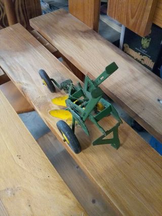 Vintage John Deere 4 Bottom Toy Tractor Plow Ertl?