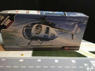 Academy 1/48 Hughes 500d Police Helicopter 12249 Plastic Model Kit
