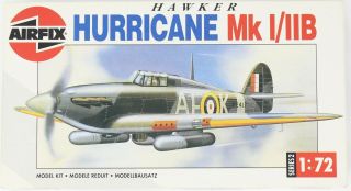 Airfix 02042 Hawker Hurricane Mk.  I//iib,  1:72 Vintage 1990 - Niob - S/h