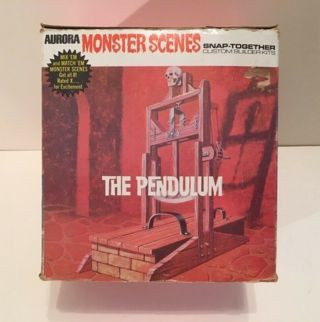 Aurora Monster Scenes The Pendulum 636 Empty Box w/mini Comic/Instructions 2