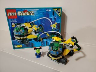 Lego Aquazone Hydronauts Crystal Detector 6150 (1998) 100 Complete W/ Box Man