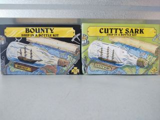 Cutty Sark Ship In A Bottle Kit And Bounty Ship In A Bottle Kit.  Both