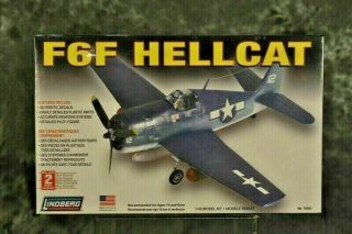 Lindberg 1:48 Scale " F6f Hellcat " Usa Fighter Plane Plastic Model Kit 70501