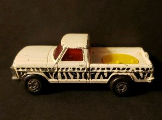 Vintage 1977 Matchbox Rolamatics No.  57 Wild Life Truck White Missing Cover