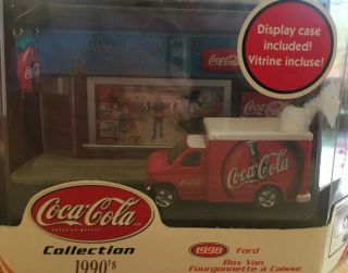 Matchbox Collectables.  Coca Cola 1998 Ford Box Van Display Case And Diorama