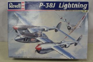 Revell P - 38j Lightning Airplane Military Air Force Model Kit Plane.  Incomplete.