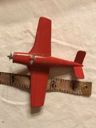 Vintage Tootsietoy Beechcraft Bonanza Airplane Red