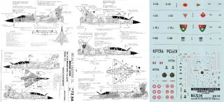 Carpena Decals 1/72 Mirage 2000c/h/n Ec 1/5 2/5 Ec 3/5 7 Sqn Battleaxes (ala/iaf)