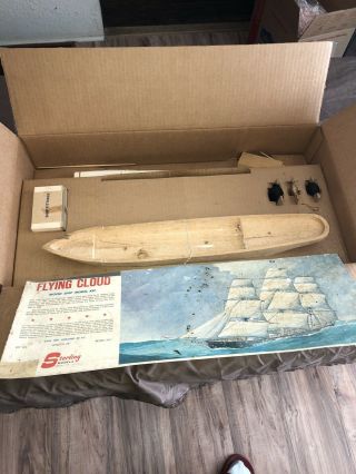 Vintage Clipper Ship Flying Cloud Wooden Ship Kit By Sterling 26 "